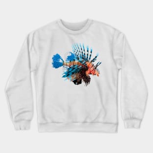 The Lion Fish Beautiful Marine Life, Lovely Marine Fish Design. Crewneck Sweatshirt